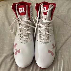 Under Armor high top cleats!